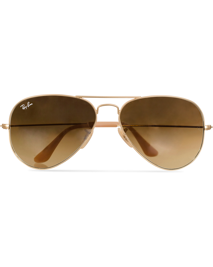 Herre | Ray-Ban Aviator Large Metal Sunglasses Matt Gold/Brown | Ray-Ban | Aviator Large Metal Sunglasses Matt Gold/Brown