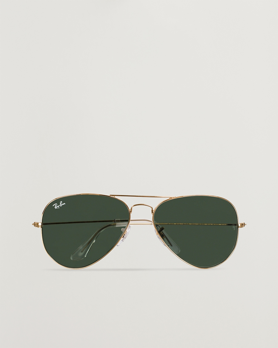 Herre |  | Ray-Ban | Aviator Large Metal Sunglasses Arista/Grey Green