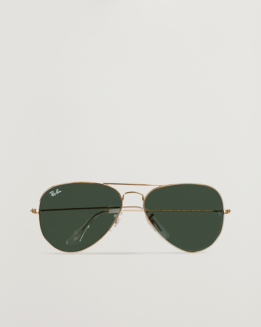 Herre | Solbriller | Ray-Ban | 0RB3025 Aviator Large Metal Sunglasses Arista/Grey Green