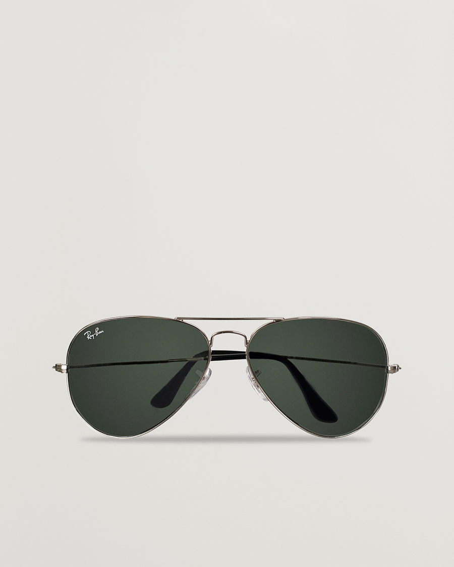 Herre |  | Ray-Ban | Aviator Large Metal Sunglasses Silver/Grey Mirror
