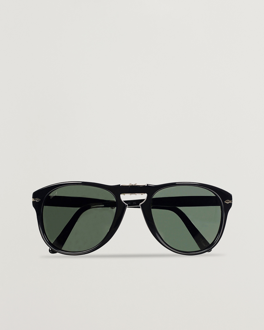 Herre | Solbriller | Persol | 0PO0714 Folding Sunglasses Black/Crystal Green