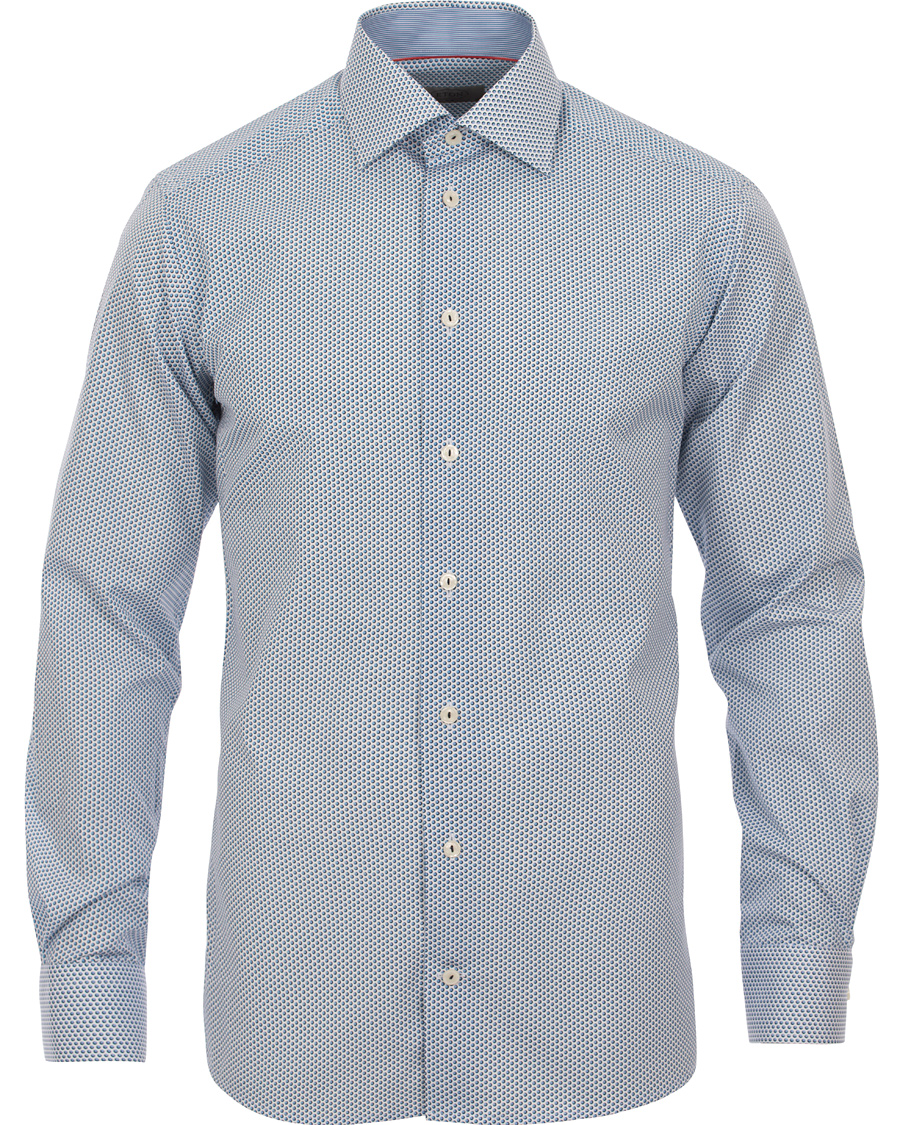 Herre | Skjorter | Eton | Slim Fit Limited Polka Dot Shirt Navy