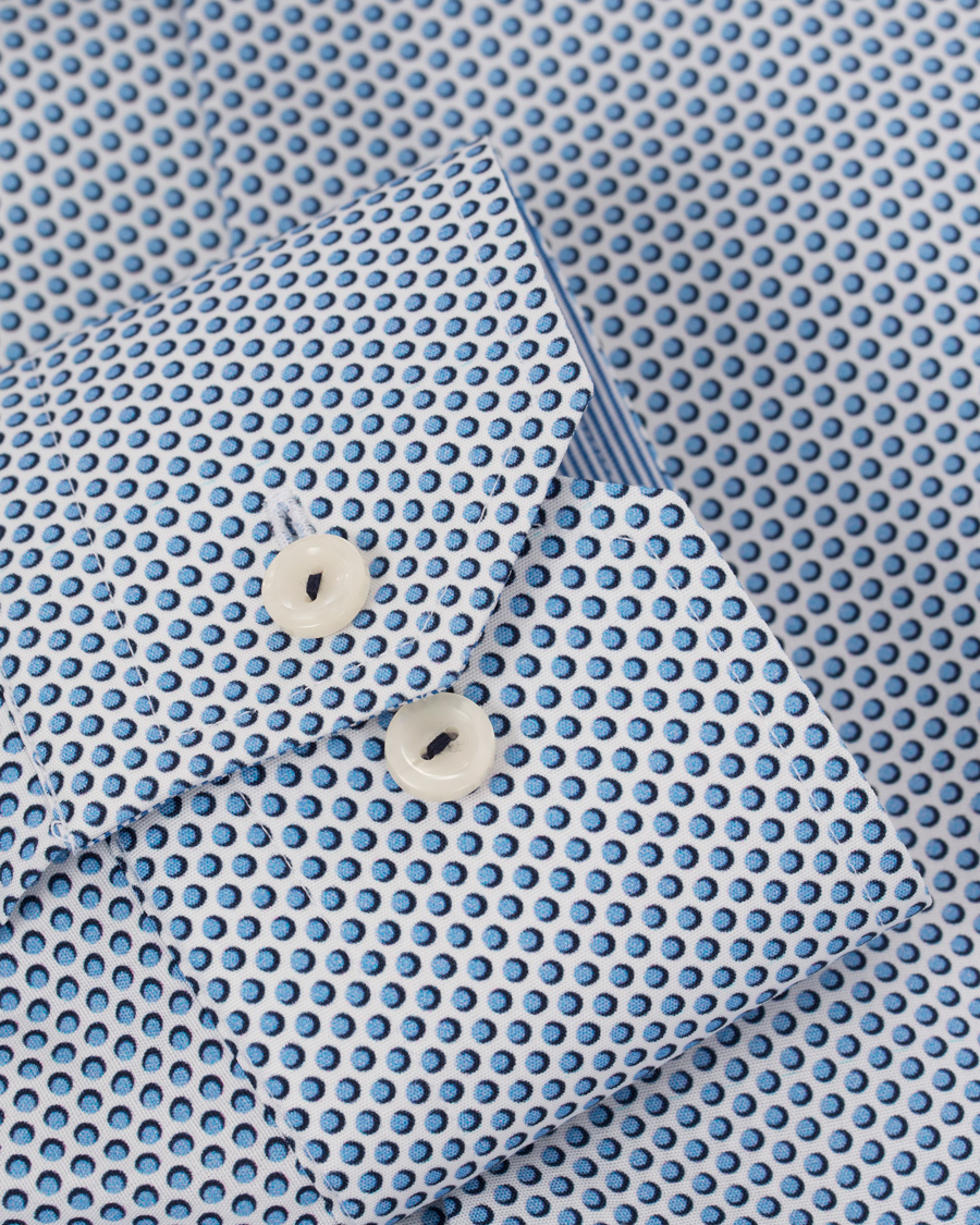 Herre | Skjorter | Eton | Slim Fit Limited Polka Dot Shirt Navy