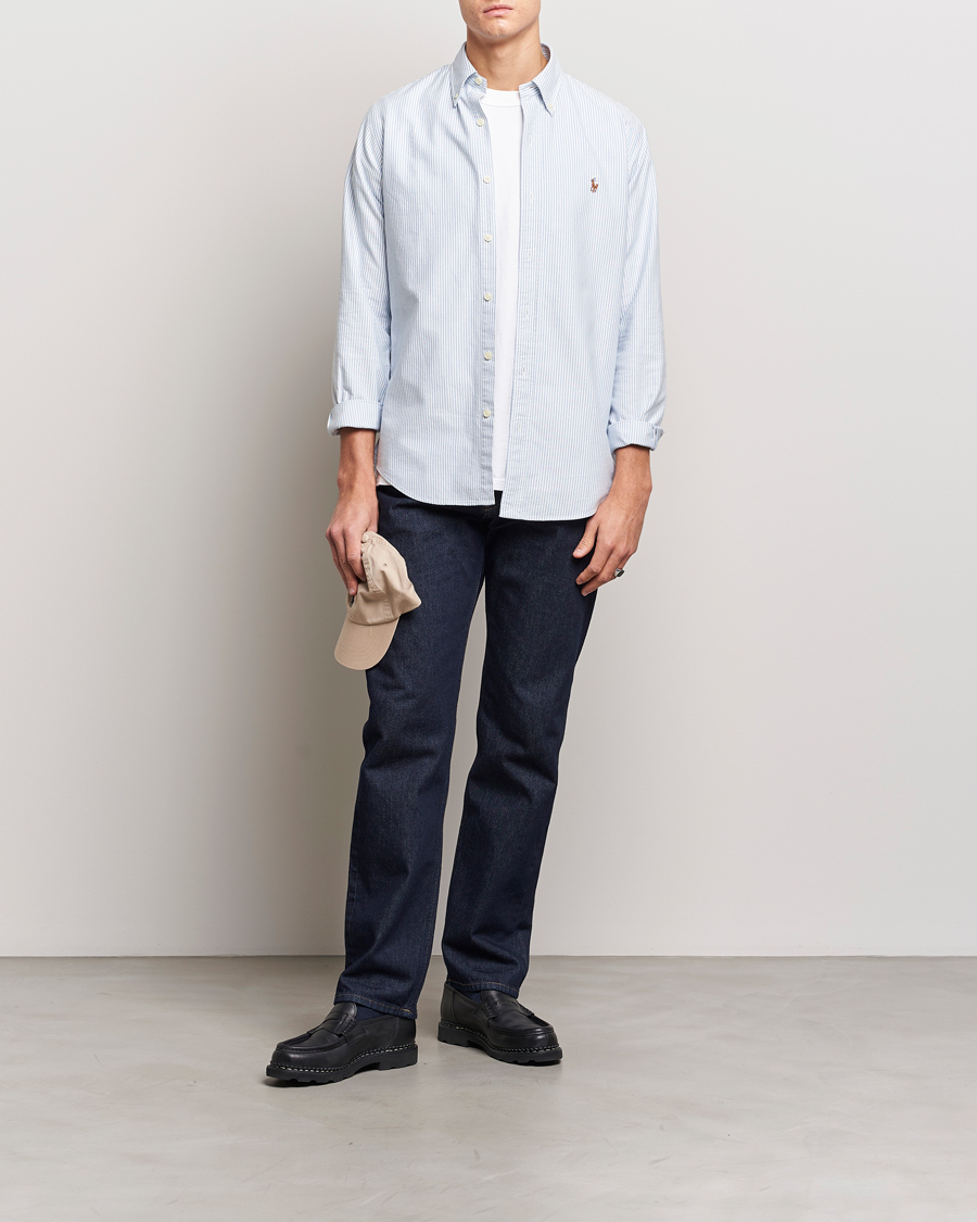 Herre | Oxfordskjorter | Polo Ralph Lauren | Custom Fit Oxford Shirt Stripe Blue