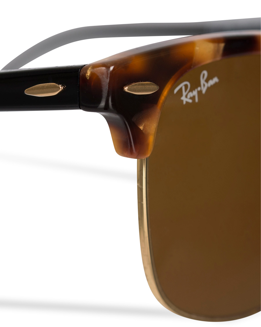 Herre | Ray-Ban Clubmaster Sunglasses Spotted Brown Havana/Brown | Ray-Ban | Clubmaster Sunglasses Spotted Brown Havana/Brown