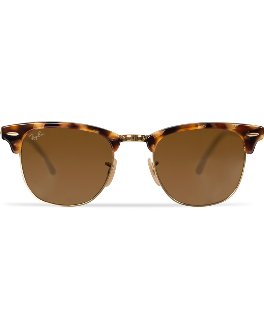 Herre | Ray-Ban Clubmaster Sunglasses Spotted Brown Havana/Brown | Ray-Ban | Clubmaster Sunglasses Spotted Brown Havana/Brown