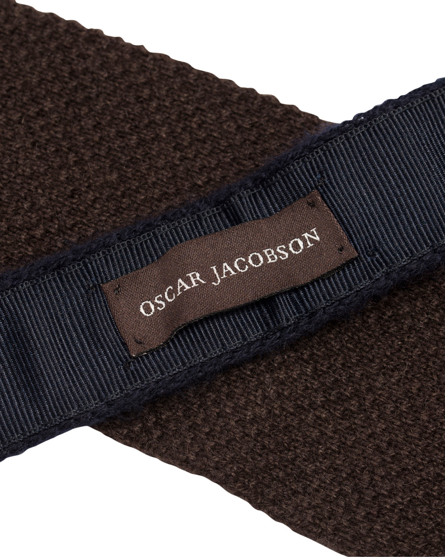 Herre | Oscar Jacobson Knitted Wool/Cashmere Tie 6,5 cm Navy | Oscar Jacobson | Knitted Wool/Cashmere Tie 6,5 cm Navy