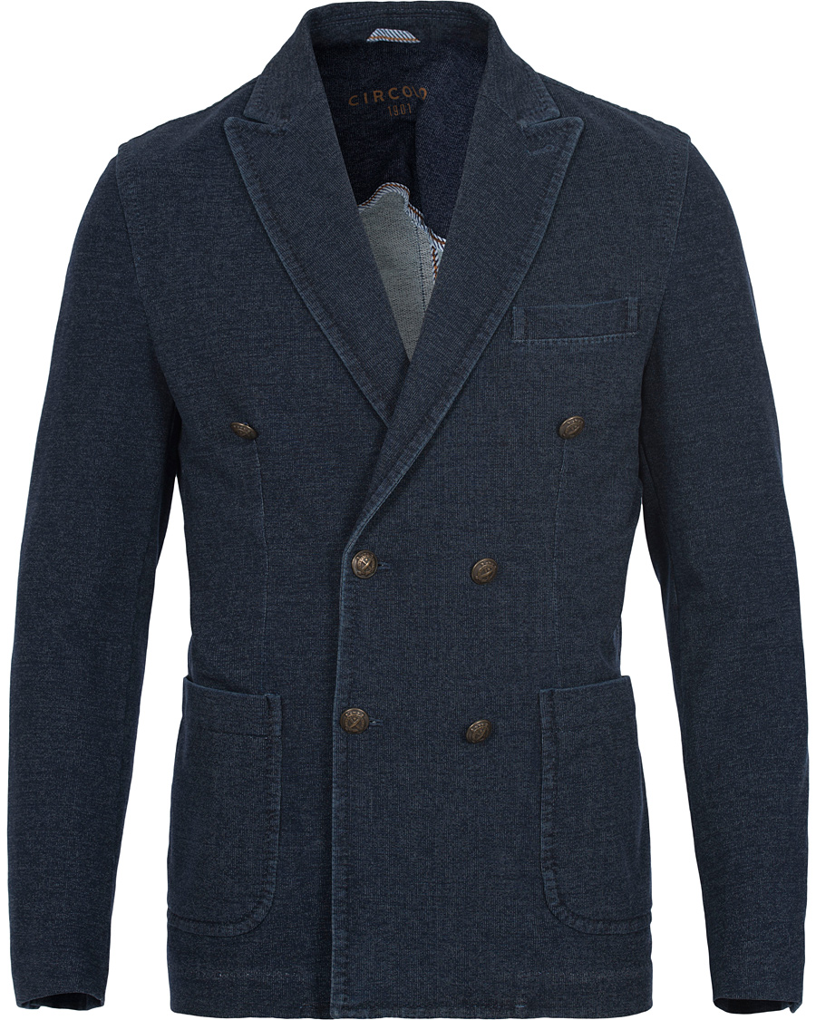 Herre | Dressjakker | Circolo 1901 | Circolo Double Breasted Jersey Blazer Indigo Blue