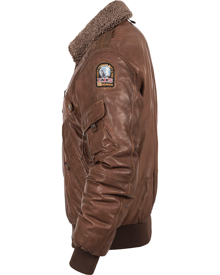 Herre | Jakker | Parajumpers | Josh Distressed Leather Jacket Brown