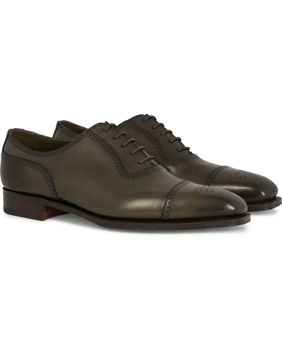 Herre | Edward Green Lichfield II Brogue Olive Antique Calf | Edward Green | Lichfield II Brogue Olive Antique Calf