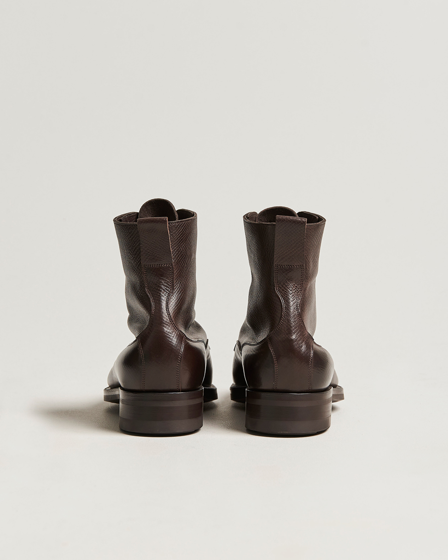 Herre | Støvler | Edward Green | Galway Grained Boot Dark Brown Utah Calf