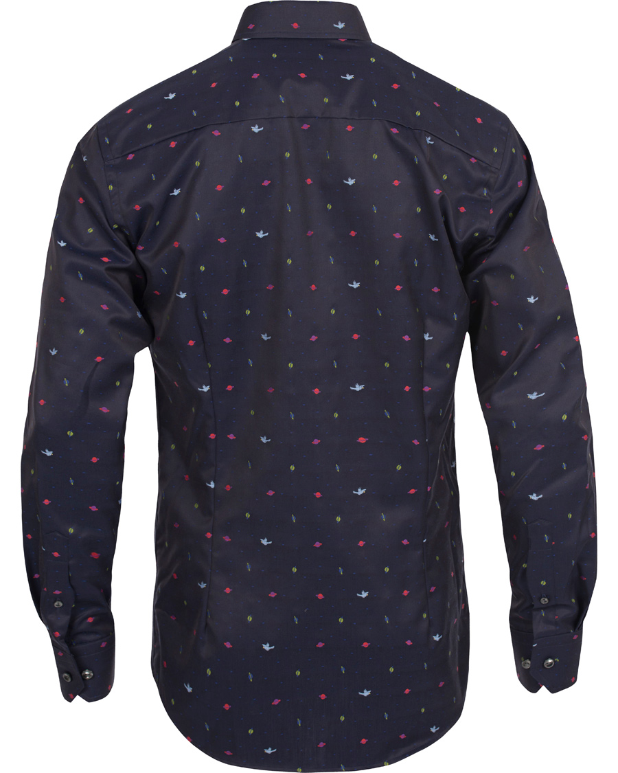 Herre | Skjorter | Eton | Slim Fit Shirt Red Ribbon Planet Navy
