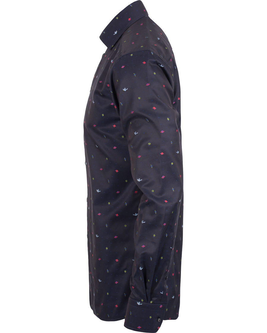 Herre | Skjorter | Eton | Slim Fit Shirt Red Ribbon Planet Navy