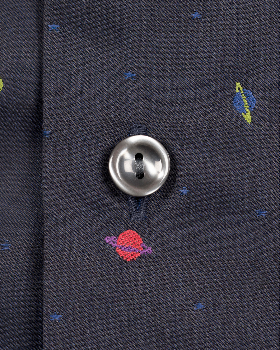 Herre | Skjorter | Eton | Slim Fit Shirt Red Ribbon Planet Navy