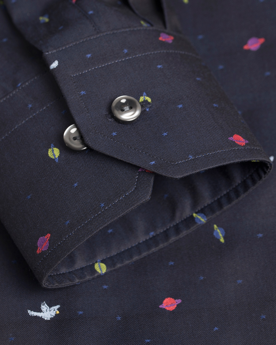 Herre | Skjorter | Eton | Slim Fit Shirt Red Ribbon Planet Navy