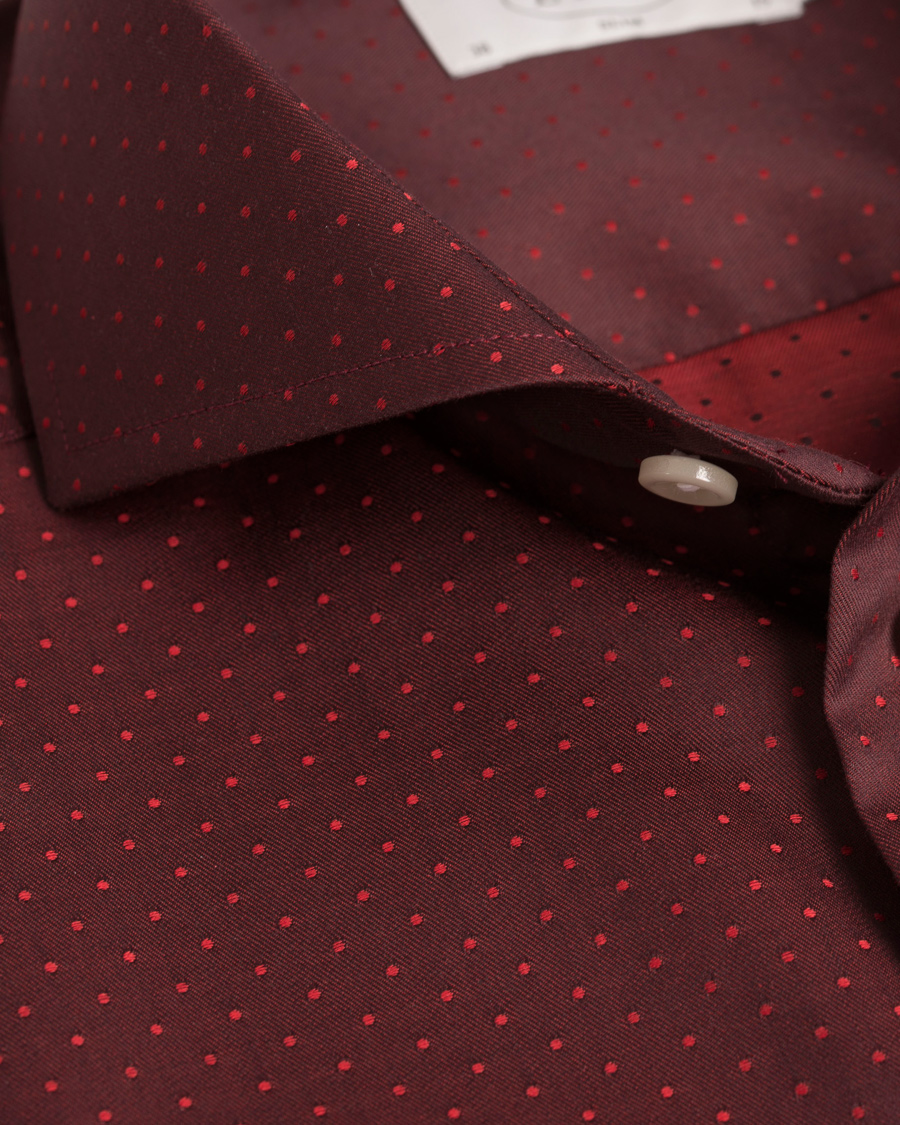Herre | Skjorter | Eton | Slim Fit Shirt Red Ribbon Dot Red