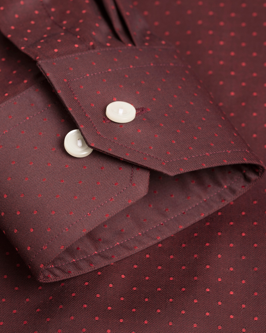 Herre | Skjorter | Eton | Slim Fit Shirt Red Ribbon Dot Red
