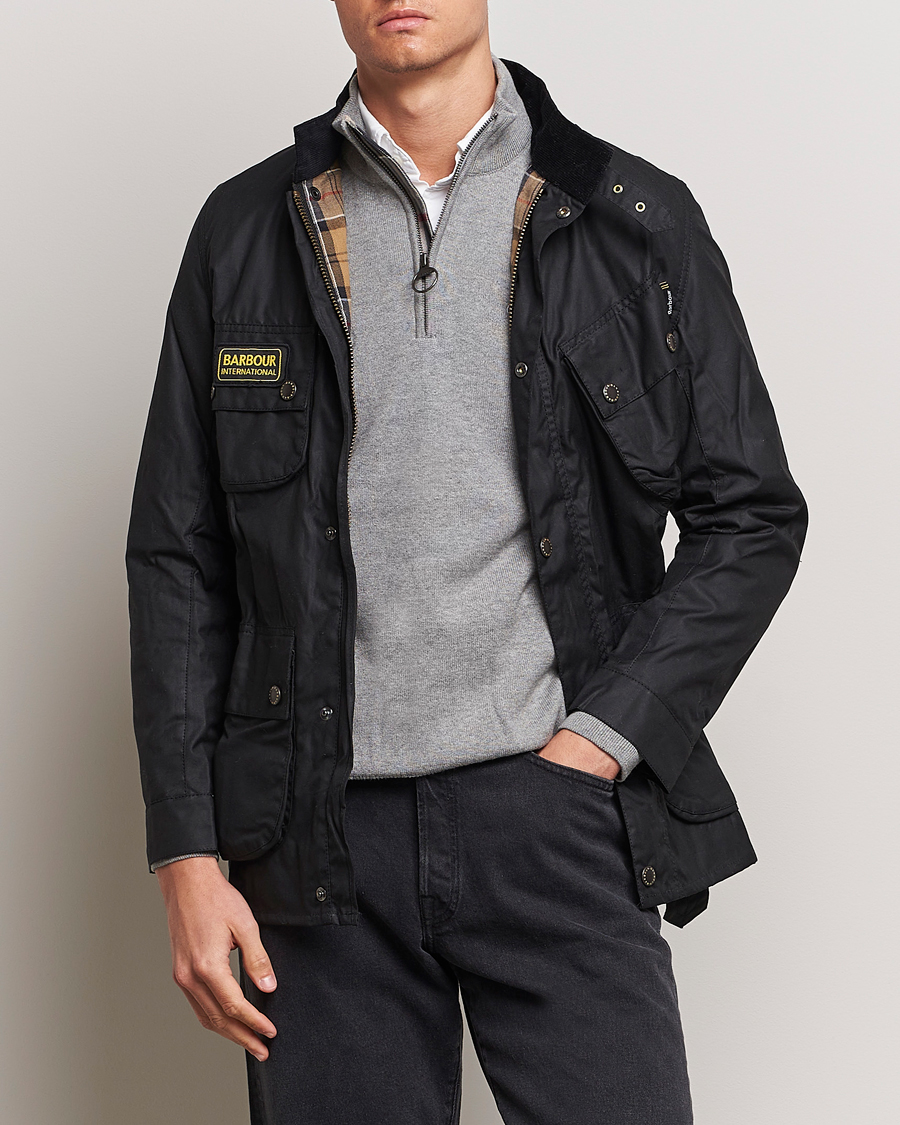 Herre | Barbour International | Barbour International | Slim Wax Jacket Black