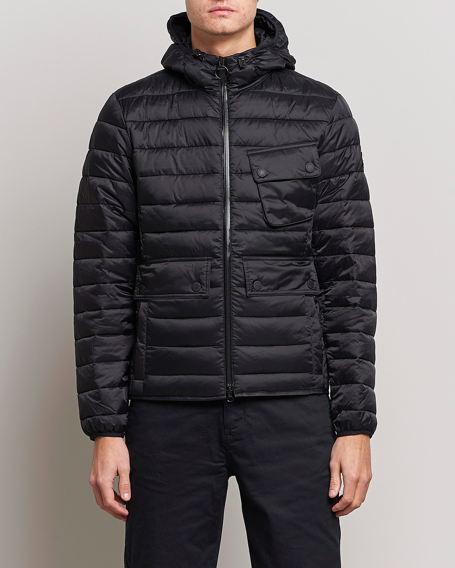 Herre |  | Barbour International | Ouston Hooded Quilt Jacket Black