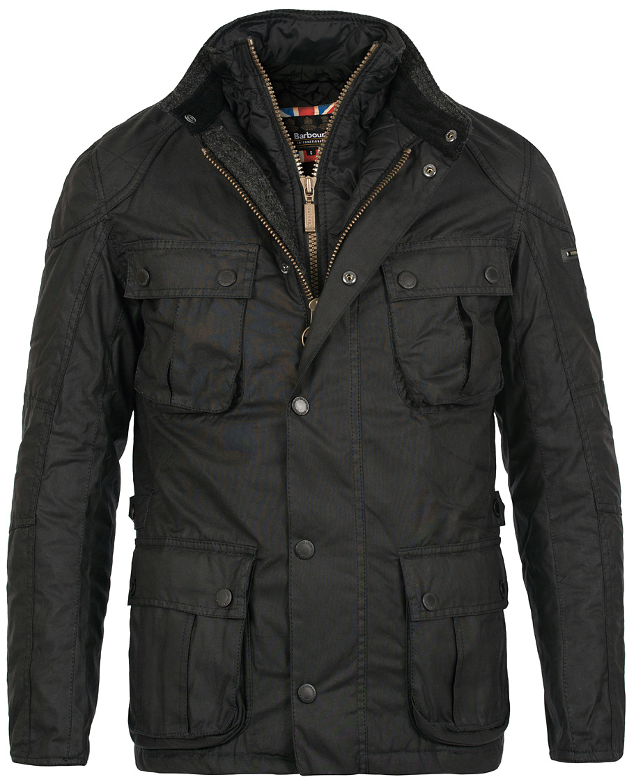 Herre | Jakker | Barbour International | Gauge Wax Jacket Black