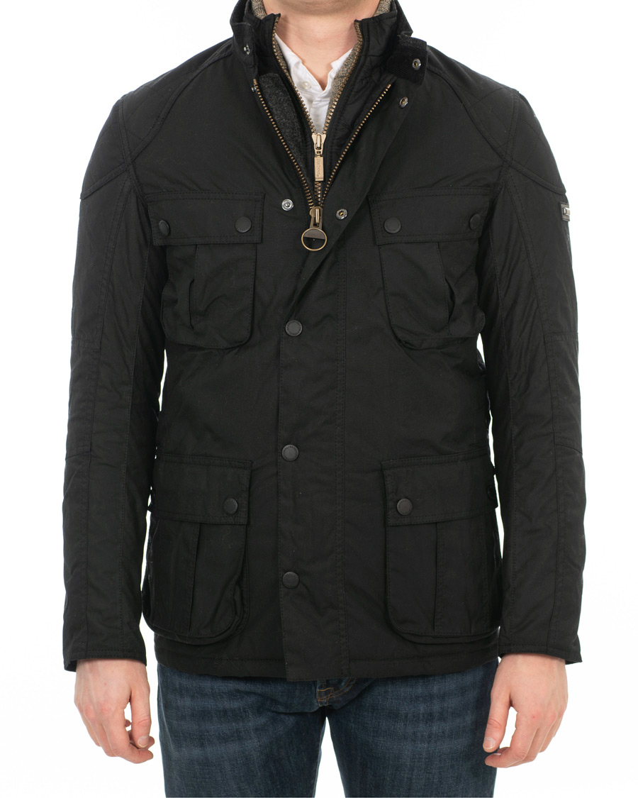 Barbour International Gauge Wax Jacket Black