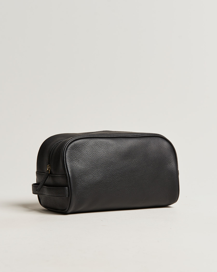 Herre | Barbour Lifestyle Leather Washbag Black | Barbour Lifestyle | Leather Washbag Black
