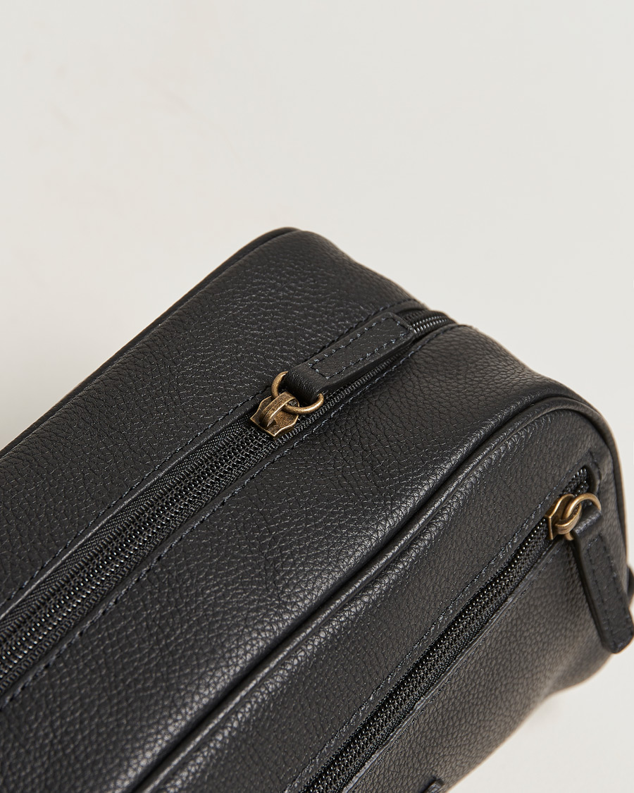 Herre | Barbour Lifestyle Leather Washbag Black | Barbour Lifestyle | Leather Washbag Black