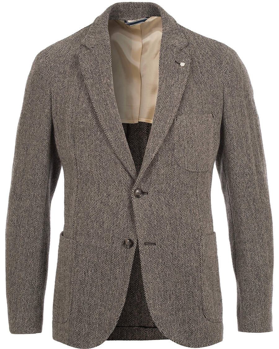 Herre | Dressjakker | GANT | The Arcive Herringbone Blazer Antracite Melange