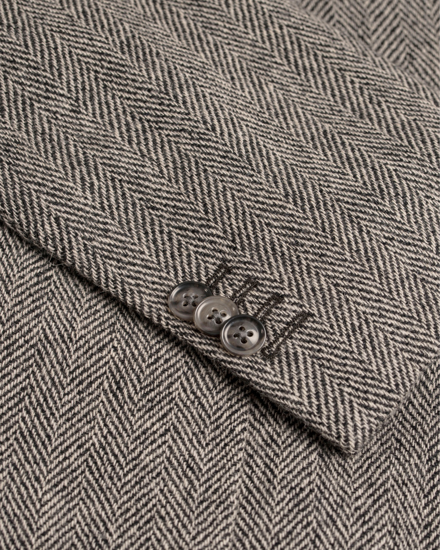Herre | Dressjakker | GANT | The Arcive Herringbone Blazer Antracite Melange