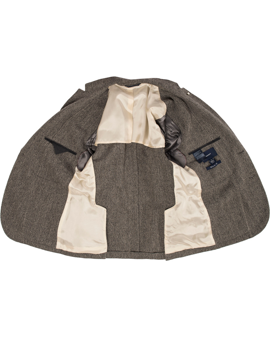 Herre | Dressjakker | GANT | The Arcive Herringbone Blazer Antracite Melange