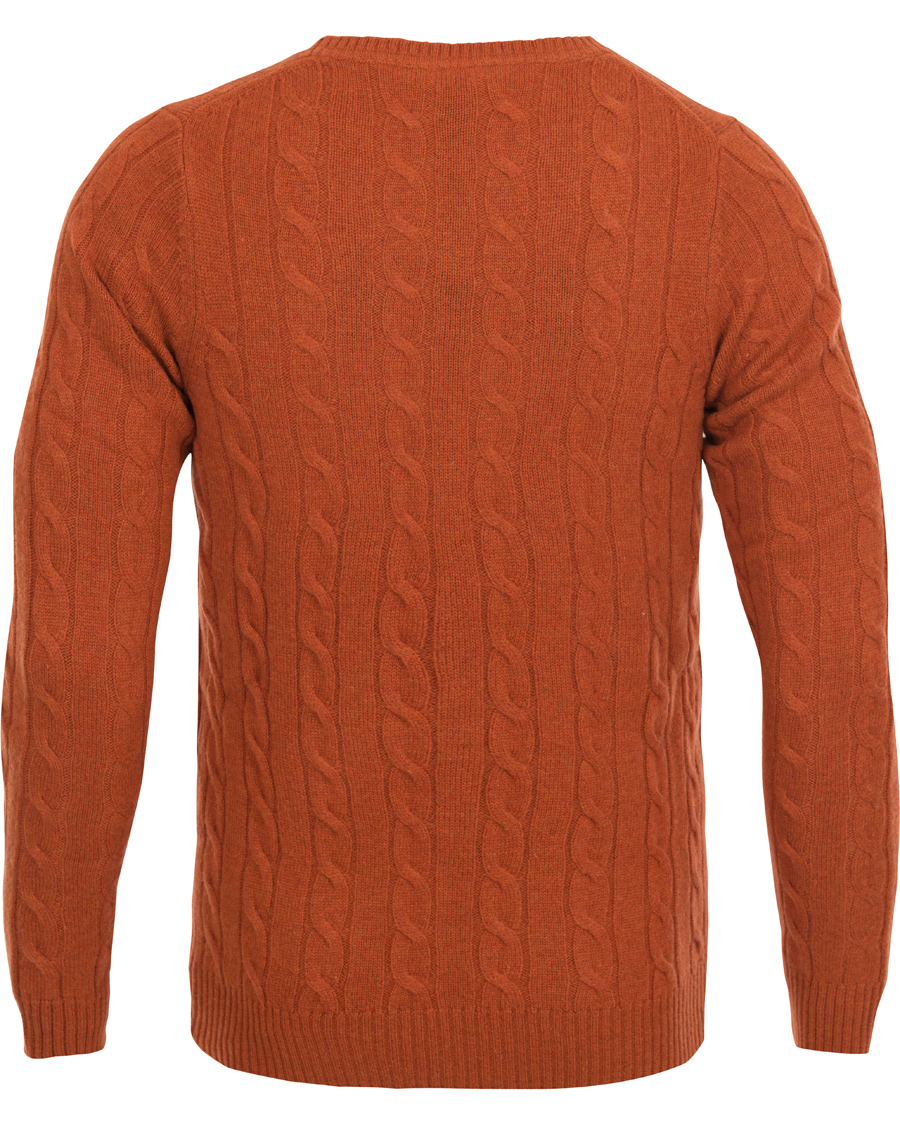 Herre | Gensere | GANT | Lambswool Cable Crew Rust Melange