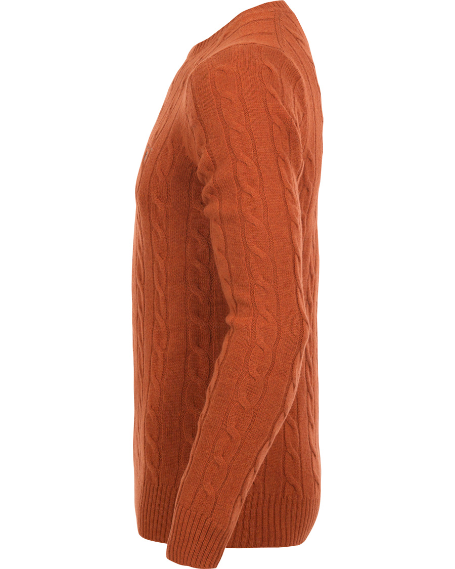 Herre | Gensere | GANT | Lambswool Cable Crew Rust Melange