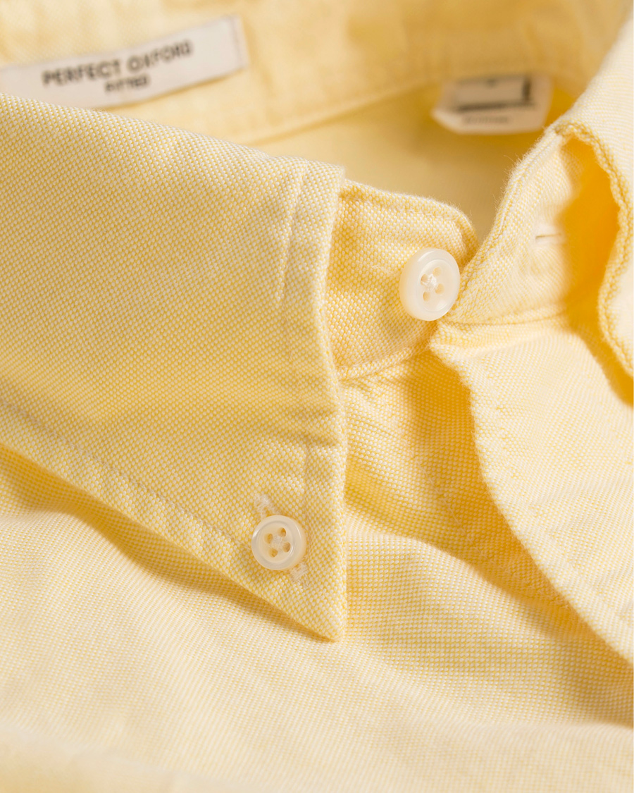 Herre | Skjorter | GANT Diamond G | The Perfect Oxford Fitted Body Shirt Soft Yellow