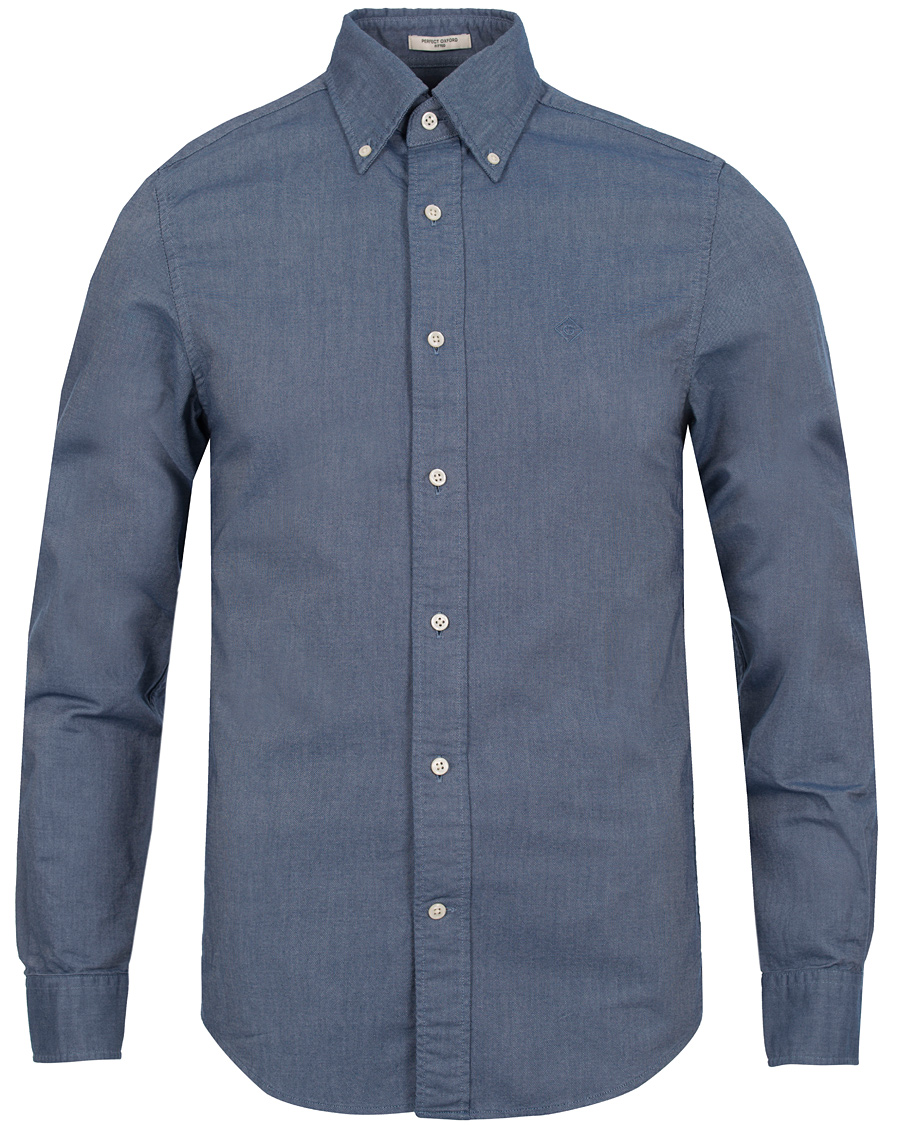 Herre | Skjorter | GANT Diamond G | The Perfect Oxford Fitted Body Shirt Navy