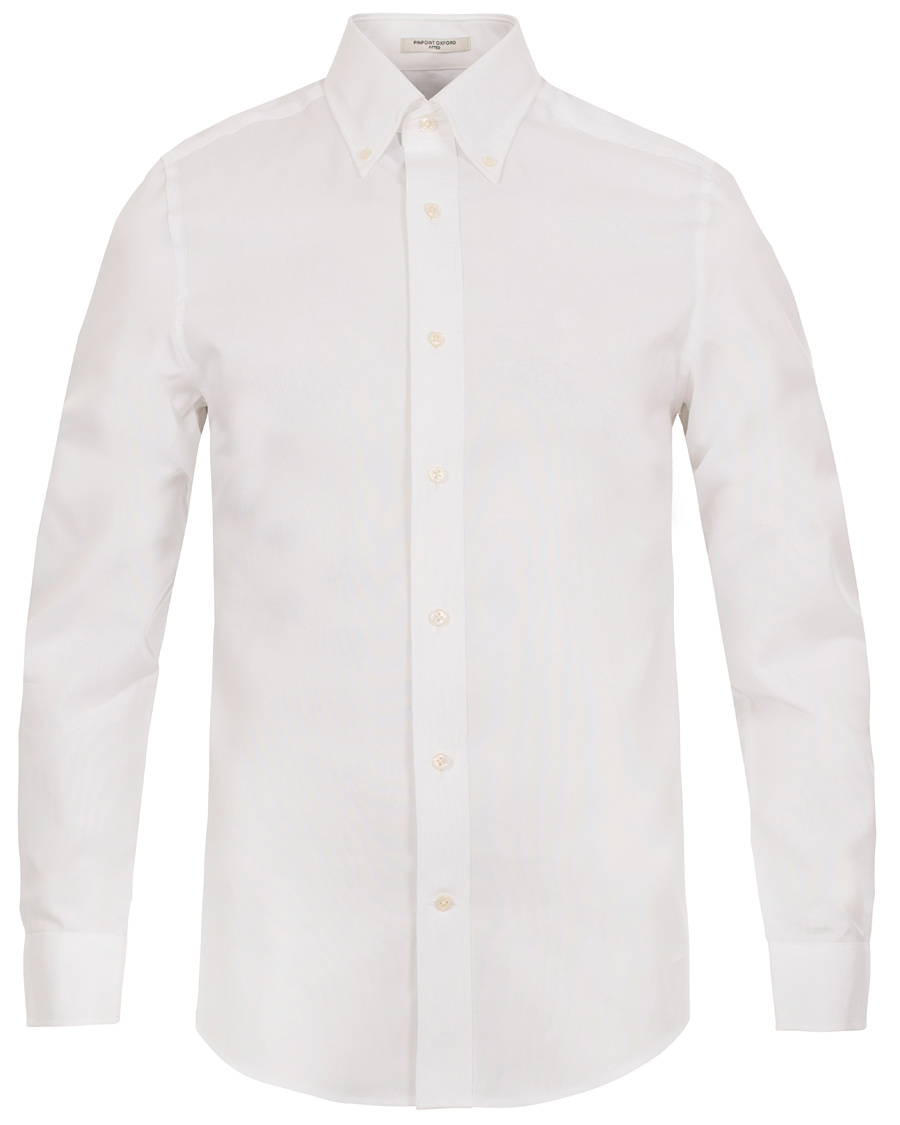 Herre | Skjorter | GANT Diamond G | The Pinpoint Oxford Fitted Body Shirt White