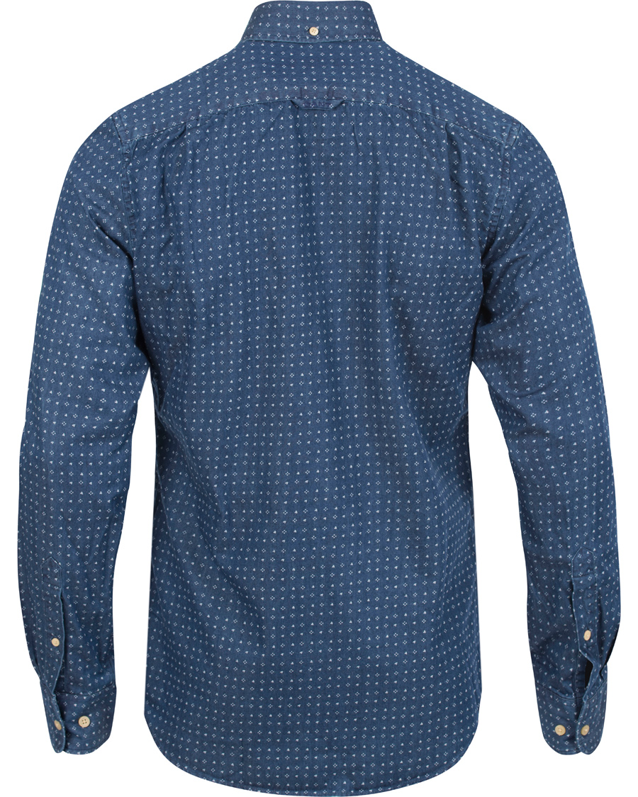 Herre | Skjorter | GANT | Manhattan Indigo Fitted Body Shirt Indigo