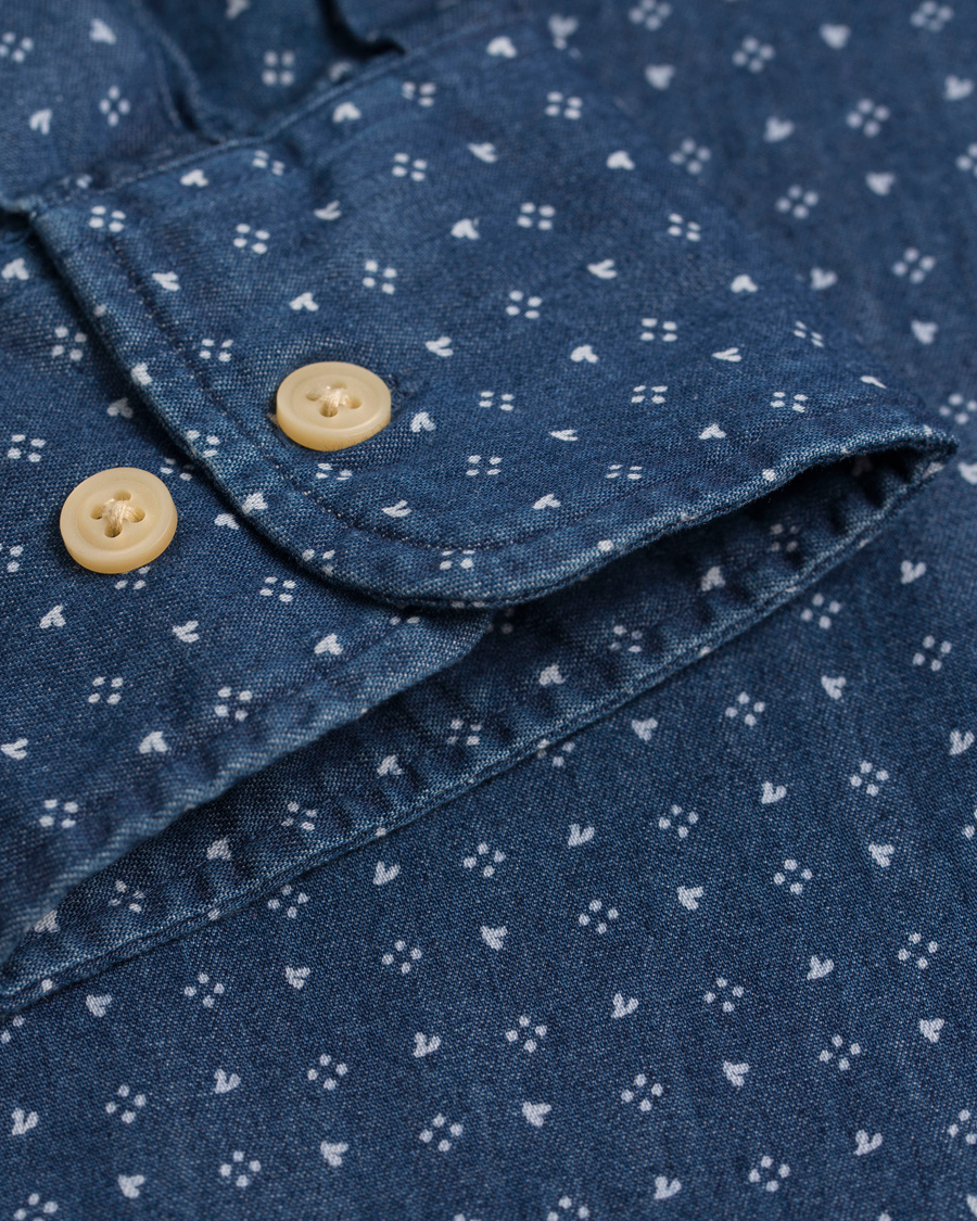 Herre | Skjorter | GANT | Manhattan Indigo Fitted Body Shirt Indigo