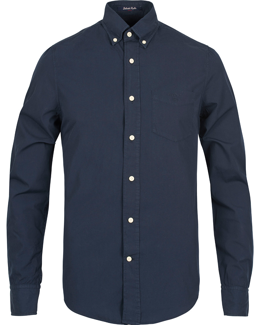 Herre | Skjorter | GANT | Lakeside Poplin Fitted Body Shirt Thunder Blue