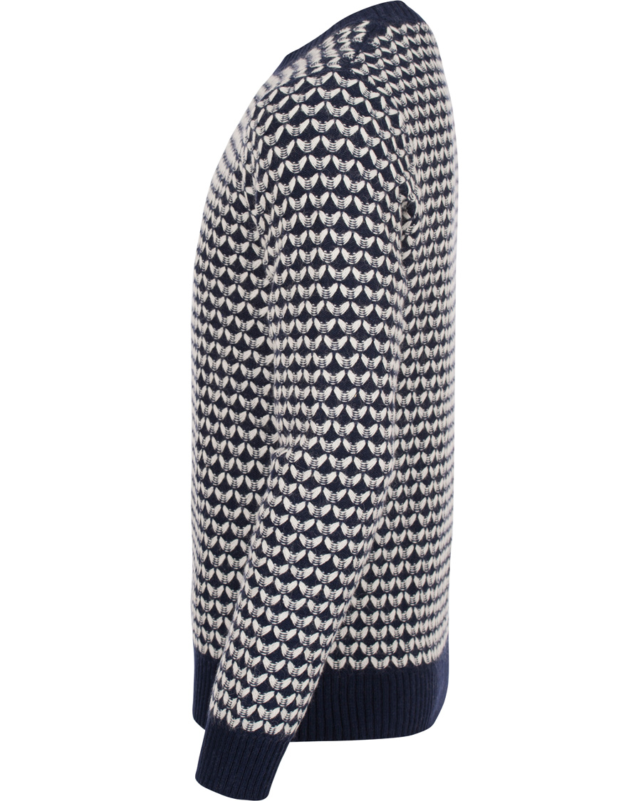 Herre | Gensere | GANT Rugger | The Winter Jacquard Sweater Evening Blue