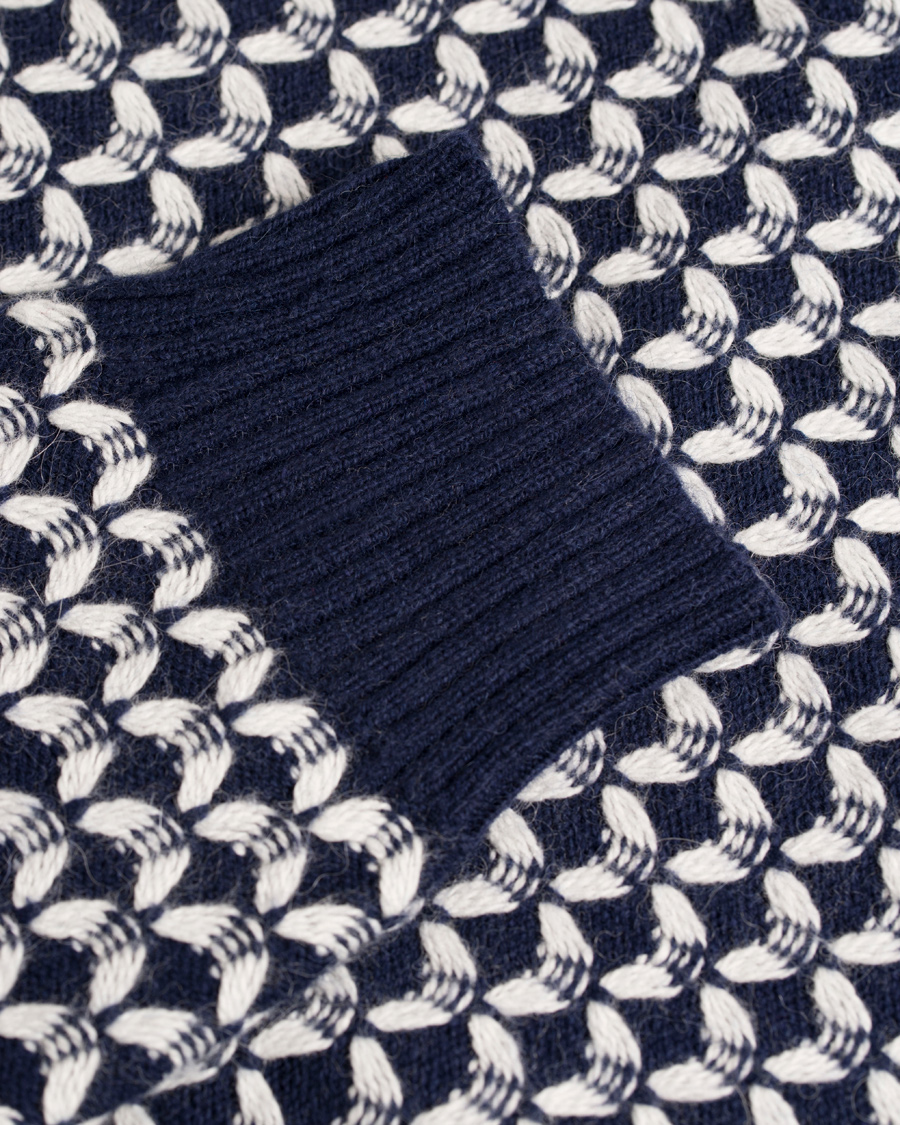Herre | Gensere | GANT Rugger | The Winter Jacquard Sweater Evening Blue