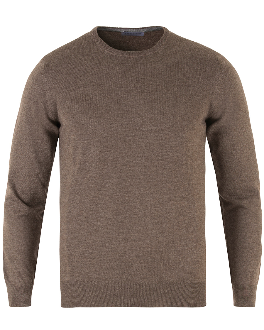 Herre | Gensere | Gran Sasso | Merino Fashion Fit C-Neck Pullover Brown
