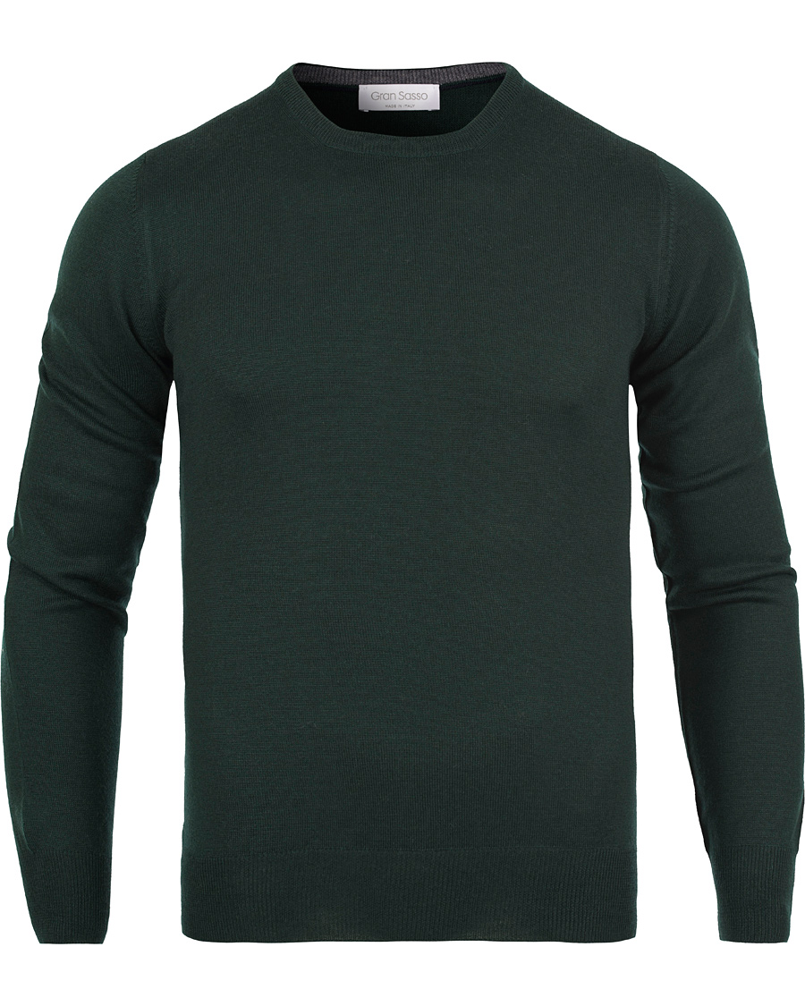 Herre | Gensere | Gran Sasso | Merino Fashion Fit C-Neck Pullover Green