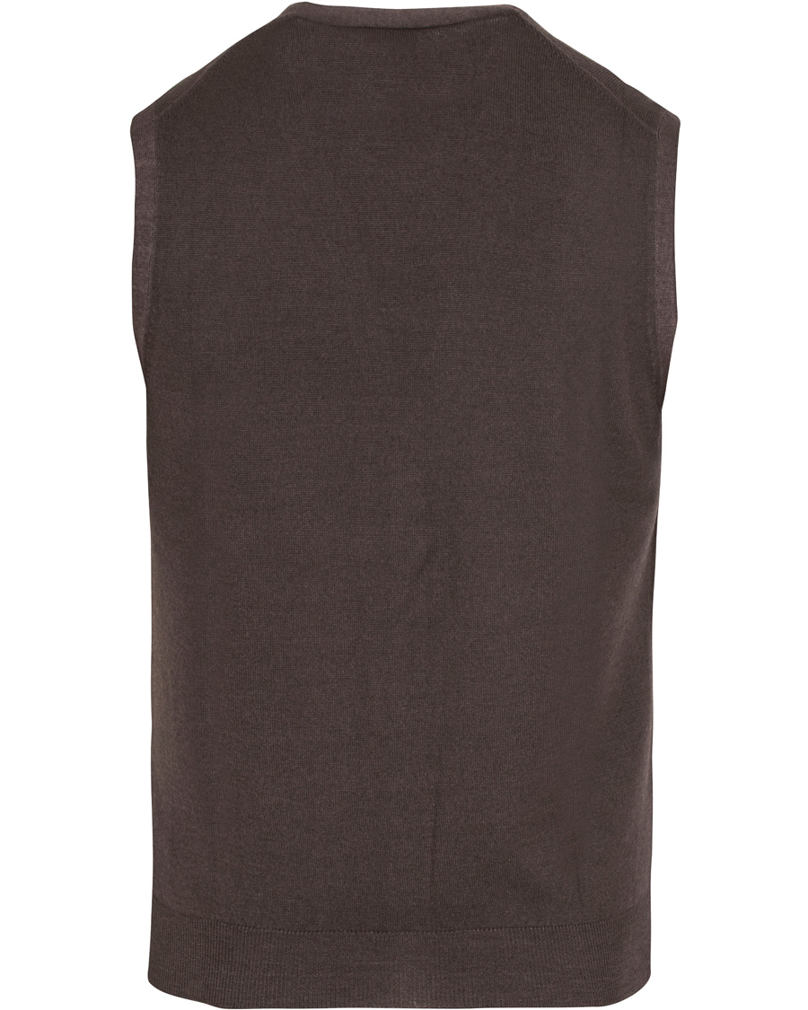 Herre | Gensere | Gran Sasso | Merino Fashion Fit Vintage Gilet Brown