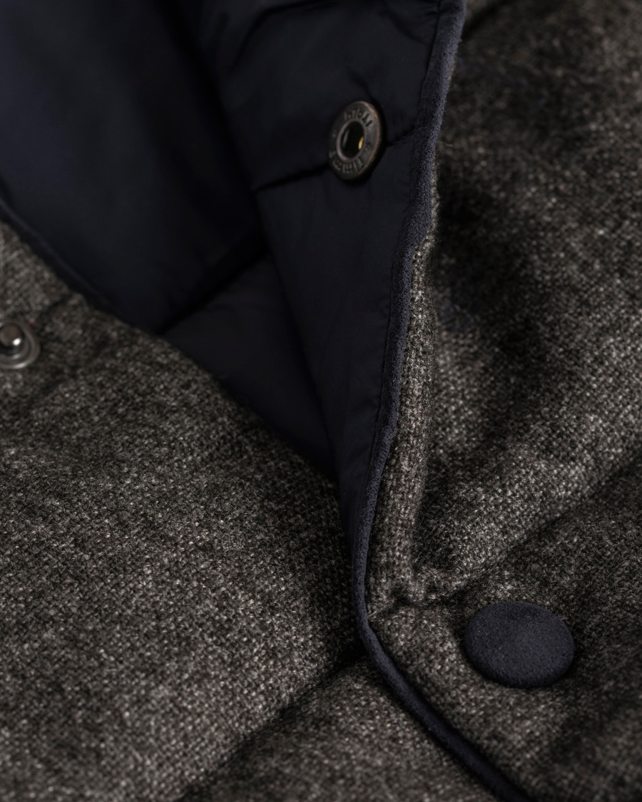 Herre | Jakker | Gran Sasso | Brushed Wool Reversible Vest Grey
