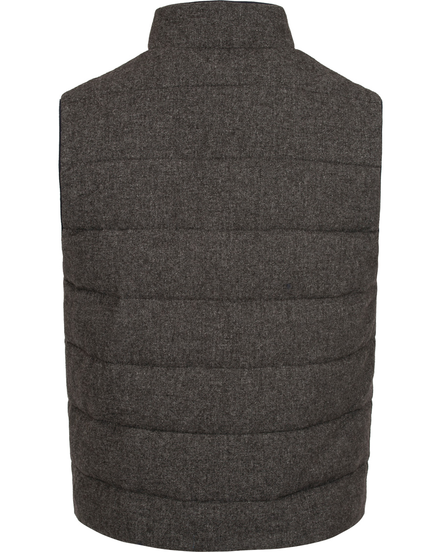 Herre | Jakker | Gran Sasso | Brushed Wool Reversible Vest Grey