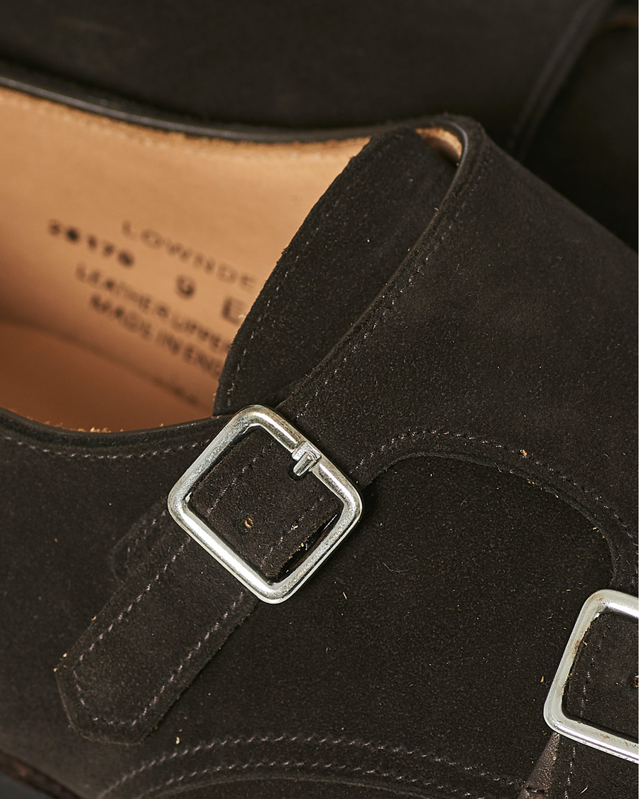 Herre | Crockett & Jones Lowndes Monkstrap Dark Brown Suede | Crockett & Jones | Lowndes Monkstrap Dark Brown Suede