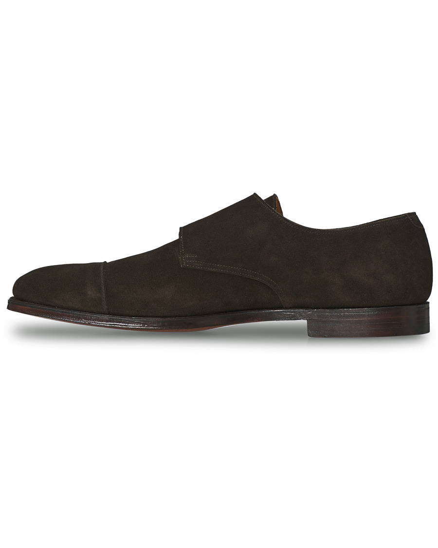 Herre | Crockett & Jones Lowndes Monkstrap Dark Brown Suede | Crockett & Jones | Lowndes Monkstrap Dark Brown Suede