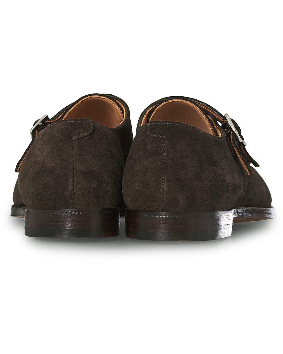 Herre | Crockett & Jones Lowndes Monkstrap Dark Brown Suede | Crockett & Jones | Lowndes Monkstrap Dark Brown Suede