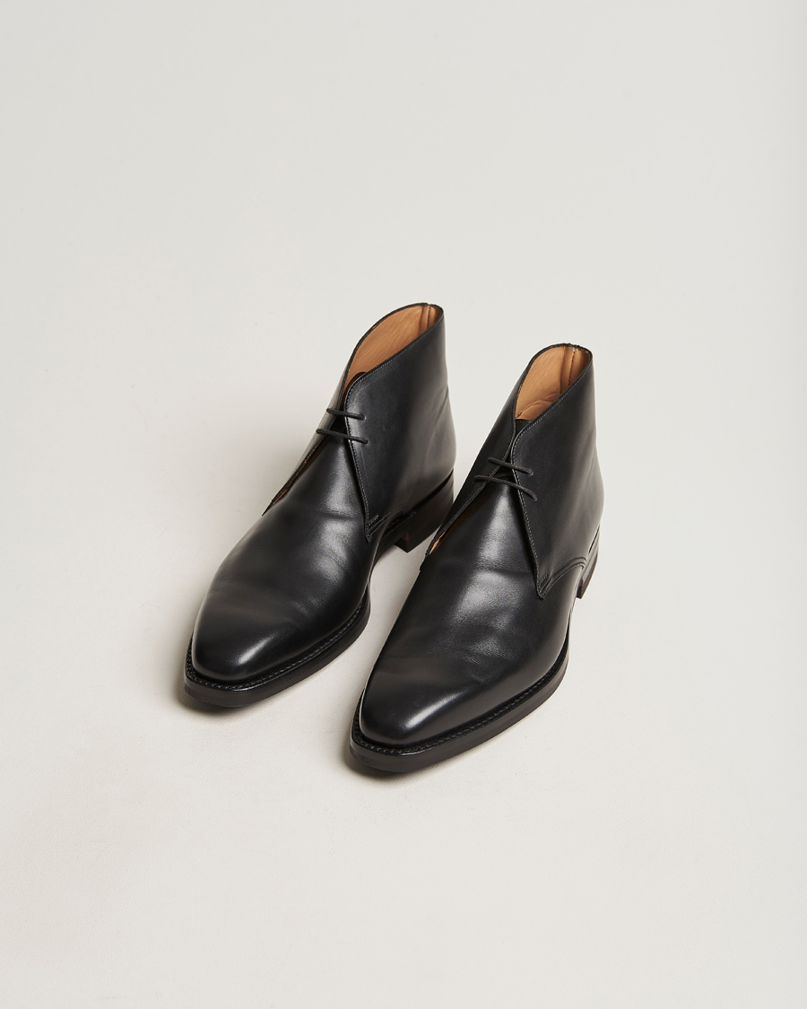 Herre | Svarte støvler | Crockett & Jones | Tetbury Chukka Black Calf