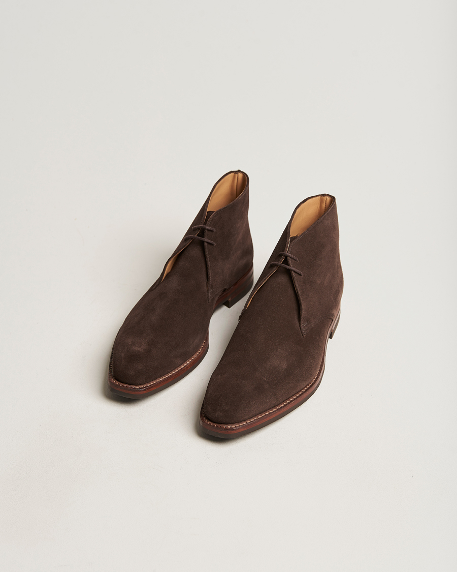 Herre | Best of British | Crockett & Jones | Tetbury Chukka Dark Brown Suede